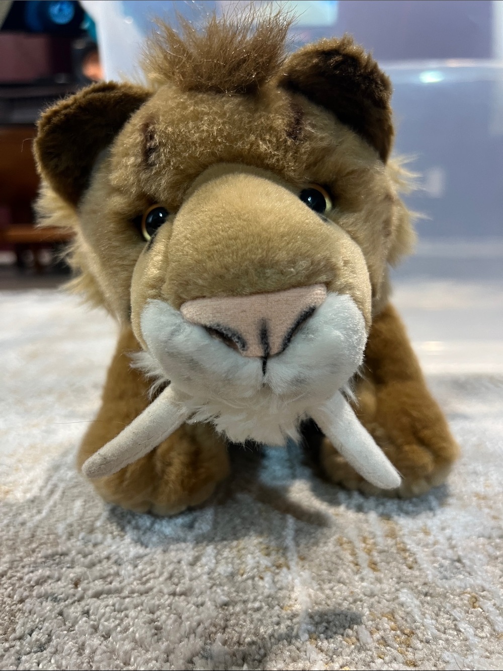a Wild Republic Smilodon (Saber-Toothed Tiger) plush w tag z31